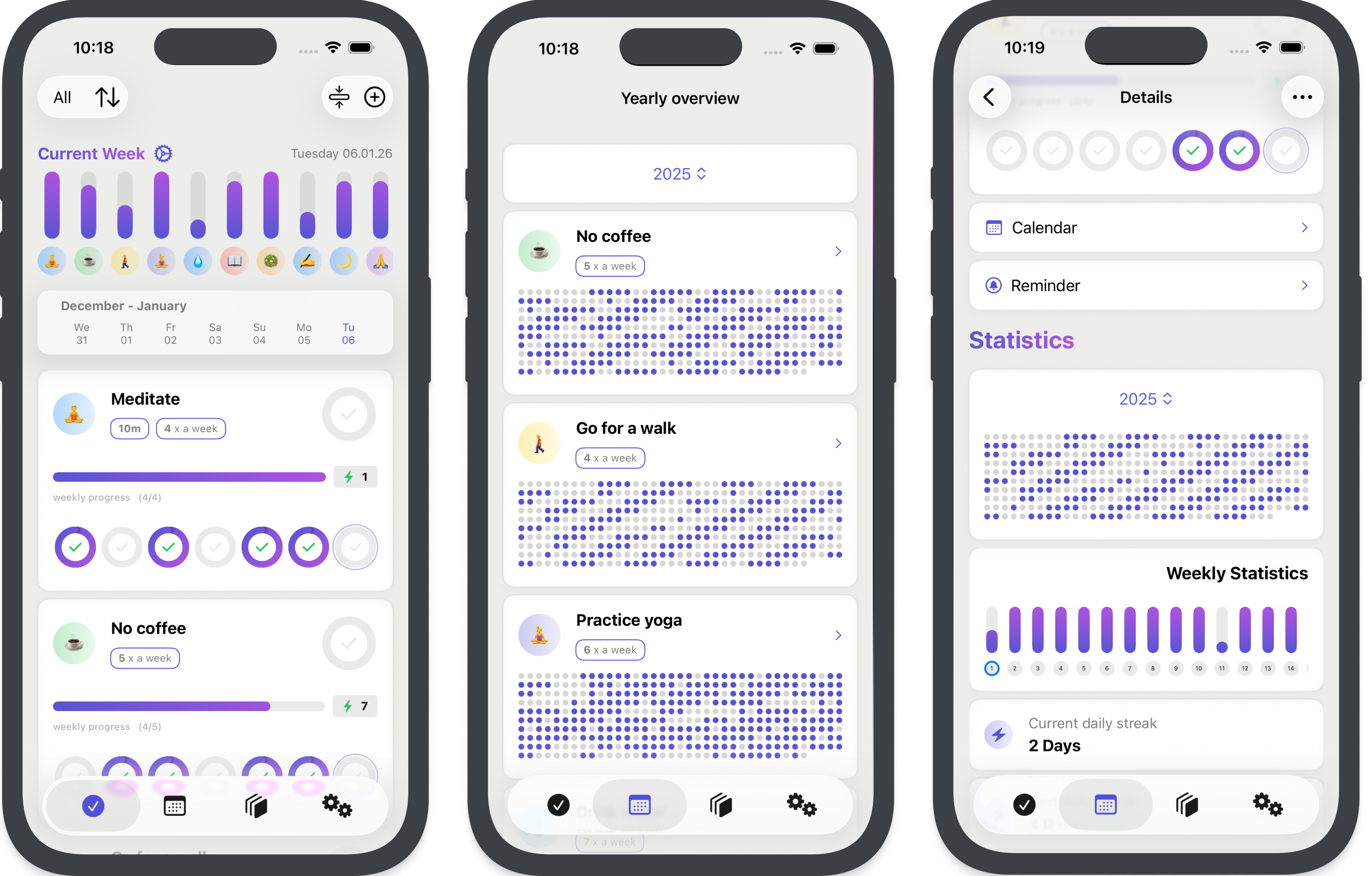HabitBe App Screenshot auf iPhone